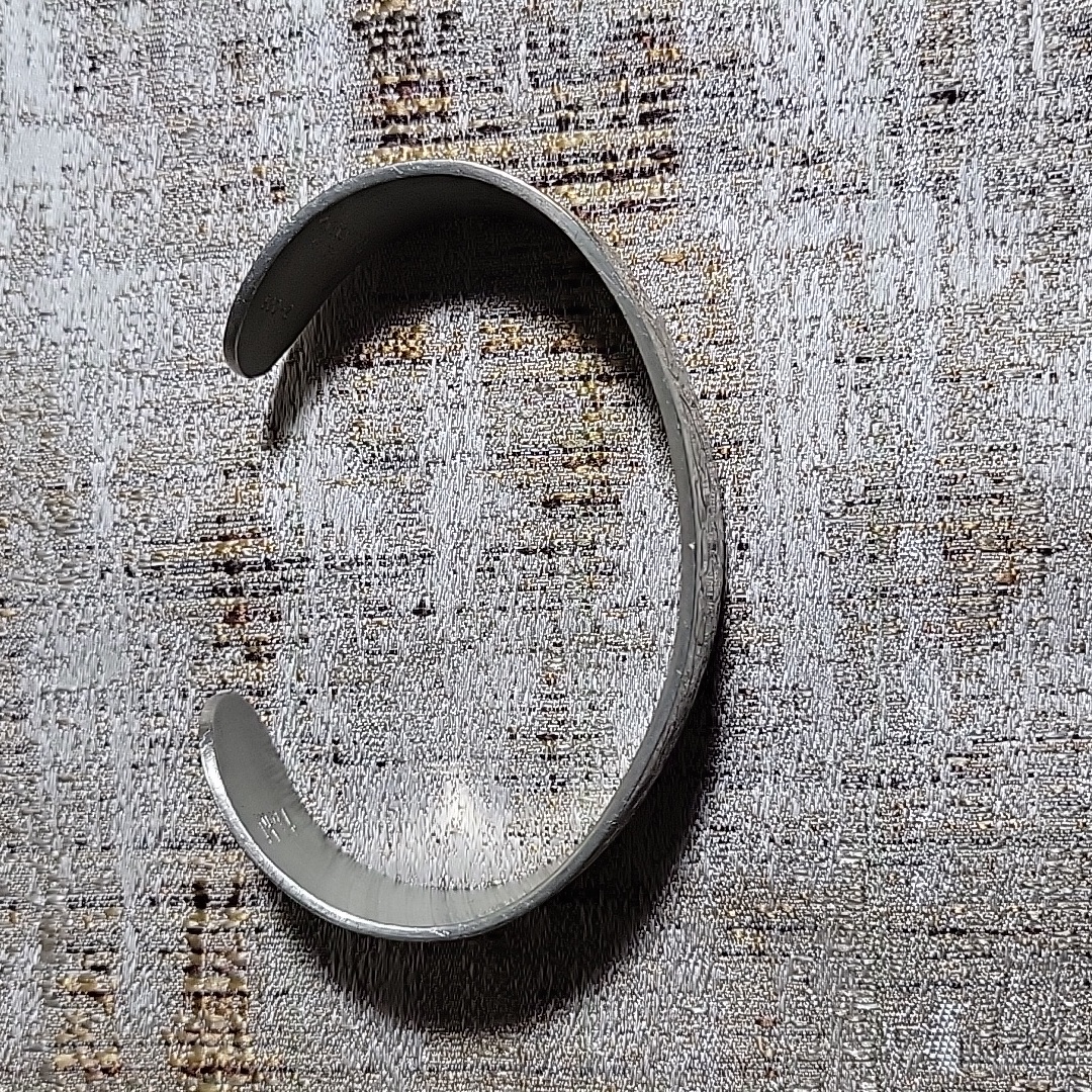Kirk Stieff Pewter Cuff Bracelet Violt Flowers